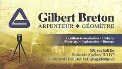 Gilbert Breton arpenteur géomètre